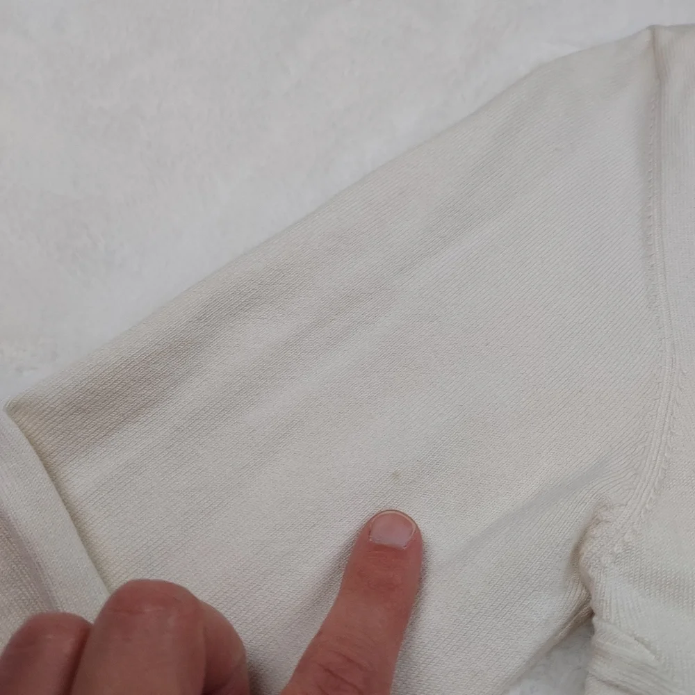 Vermani Silk Blend Long Sleeve Shirt V Neck Pull Over Sweater Stretch Size XL - Picture 5 of 11